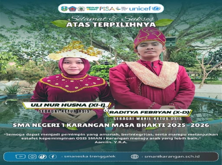 PASLON 5 RESMI TERPILIH SEBAGAI KETUA OSIS SMAN 1 KARANGAN