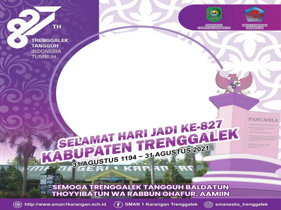 TWIBBONE: HARI JADI KE-827 KABUPATEN TRENGGALEK TERCINTA