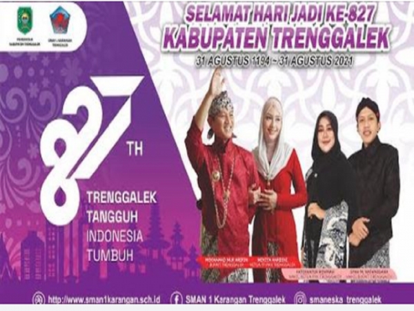 UCAPAN SELAMAT HARI JADI KE-827 TRENGGALEK TERCINTA