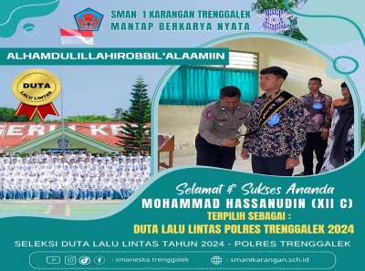 HASSANUDIN XII C MENJADI DUTA LANTAS POLRES TRENGGALEK 2024