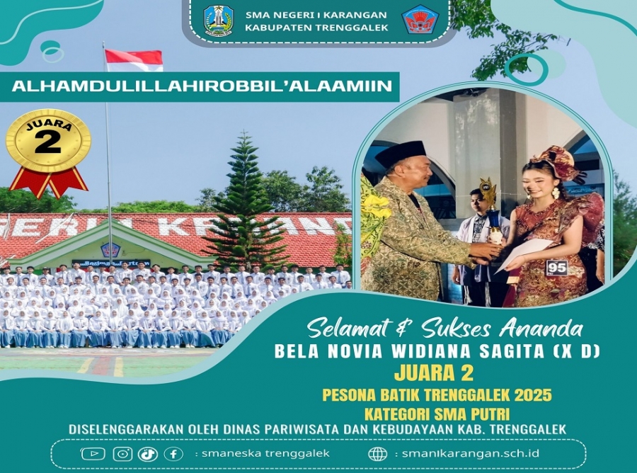 BELA NOVIA (X-D) SMANESKA RAIH JUARA 2 PESONA BATIK TRENGGALEK