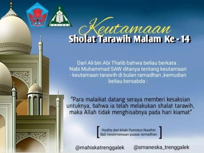 Keutamaan sholat tarawih malam 14 ramadhan