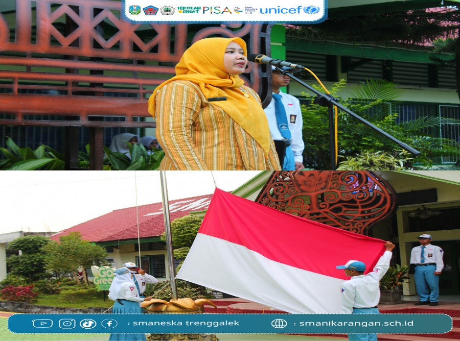 TINGKATKAN MINAT BACA, PESAN BU ELVA PADA UPACARA BENDERA
