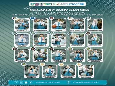 SELAMAT19 SISWA KELAS XII SMAN 1 KARANGAN LOLOS SNBP 2026