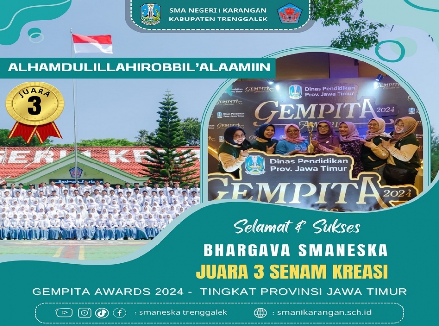 BHARGAVA SMANESKA RAIH JUARA 3 SENAM TINGKAT PROVINSI