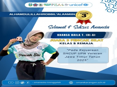 KHANSA NAILA (XI-G) SMANESKA RAIH JUARA 3 PENCAK SILAT SHCUP UPN