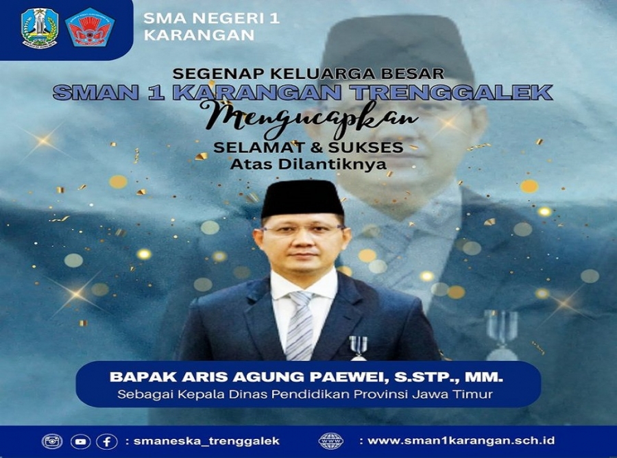 Selamat Atas Dilantiknya Bapak Aris Sebagai KADISDIK Jawa Timur