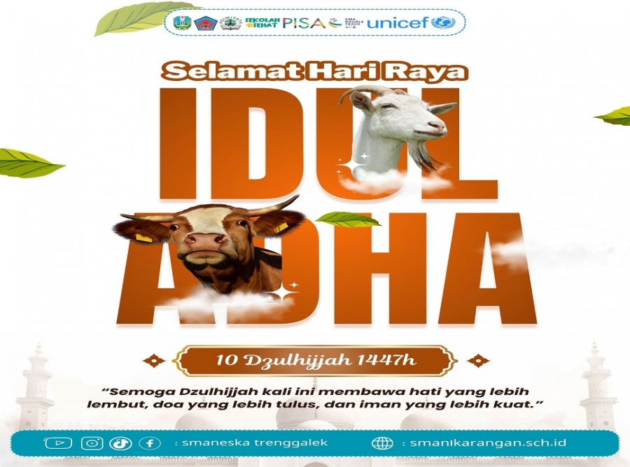 SMAN 1 KARANGAN UCAPKAN SELAMAT HARI RAYA IDUL ADHA 1447 H