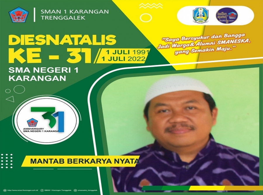SELAMAT HARI ULANG TAHUN SMA NEGERI 1 KARANGAN KE-31