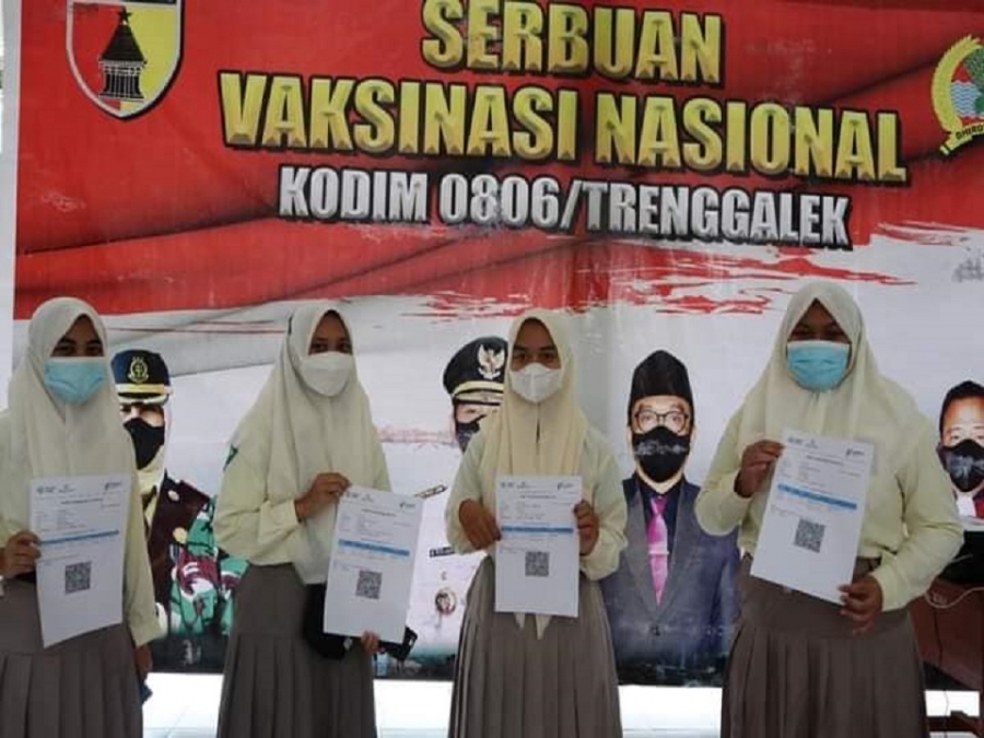 200 SISWA-SISWI TELAH DIVAKSIN DOSIS KEDUA PADA GIAT