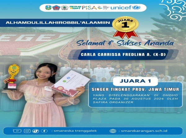 CARLA CARRISSA F. A. (X-D) SMAN 1 KARANGAN RAIH JUARA 1 SINGER