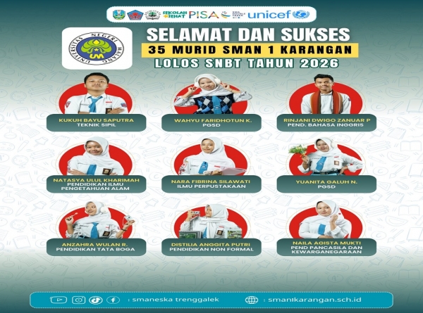 35 MURID SMAN 1 KARANGAN TELAH LOLOS SNBT TAHUN 2026
