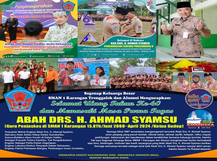 SELAMAT ULANG TAHUN KE-60 DAN PURNA TUGAS ABAH SYAMSU