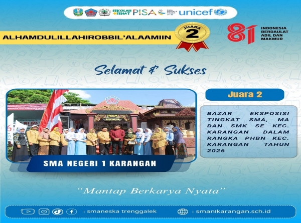 SMAN 1 KARANGAN RAIH JUARA 1 EKSPOSISI KEC KARANGAN 2026