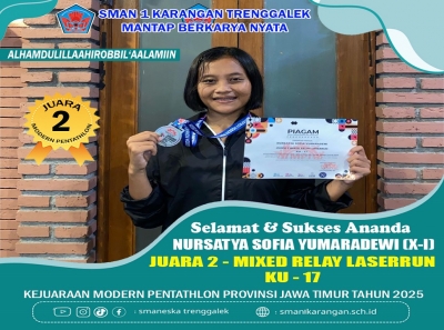 NURSATYA (X-I) SMANESKA RAIH JUARA 2 MIXED RELAY LASERRUN