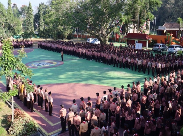 UPACARA PERINGATAN HARI PRAMUKA KE 62 SMAN 1 KARANGAN