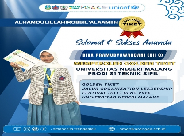 DIVA P. (XII C) SMAN 1 KARANGAN RAIH GOLDEN TIKET UM TEKNIK SIPIL 2026