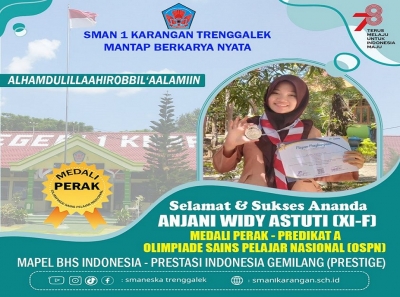 ANJANI W. (XI-F) RAIH MEDALI EMAS MAPEL KEBUMIAN NASIONAL