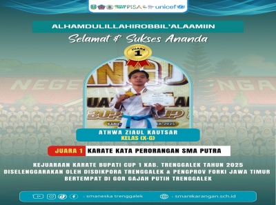 SMANESKA REBUT JUARA 1 LOMBA KARATE KATA BUPATI CUP 2025