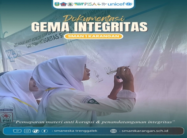 PENANDATANGANAN GEMA INTEGRITAS OLEH 324 SISWA BARU SMANESKA