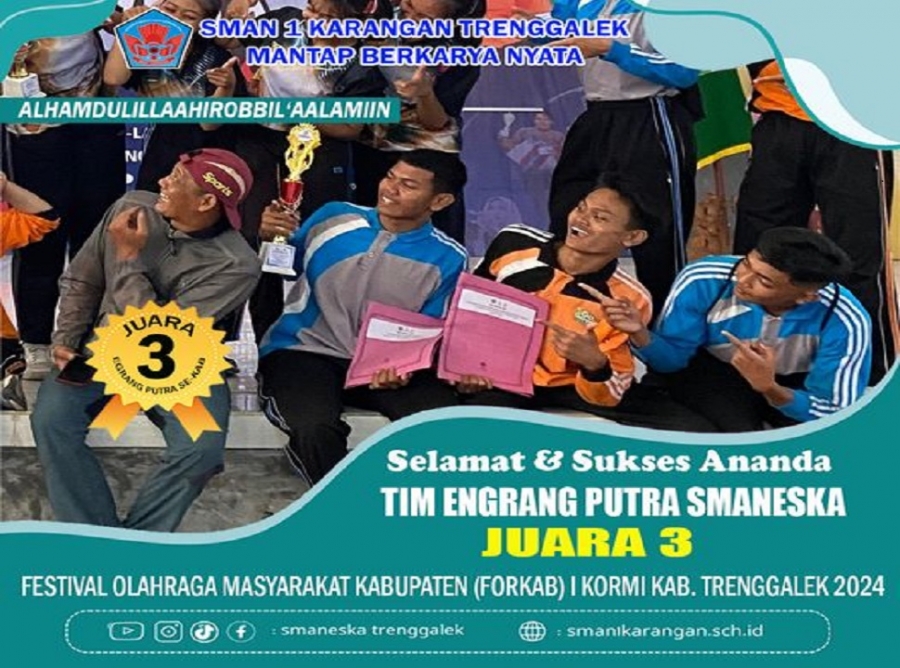 TIM EGRANG PUTRA SMAN 1 KARANGAN RAIH JUARA 3 PHBN TRENGGALEK 2024