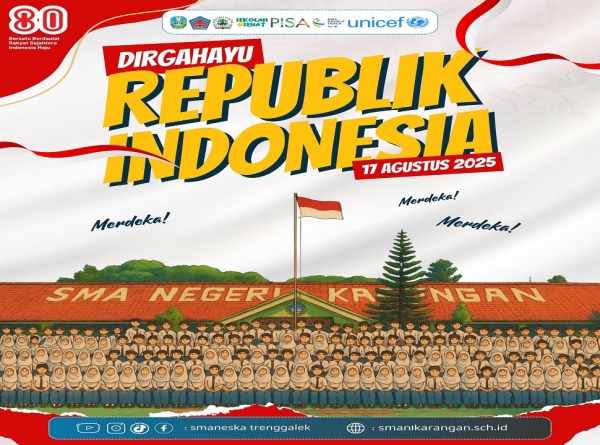 SMAN 1 KARANGAN UCAPKAN SELAMAT HUT KE-80 RI TAHUN 2025