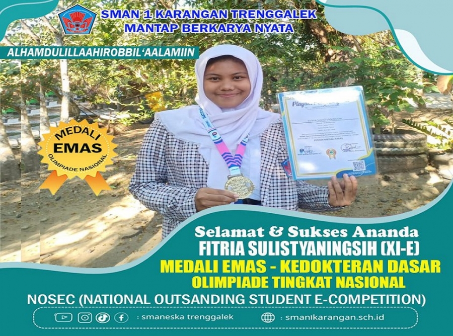 FITRIA S.  RAIH MEDALI EMAS KEDOKTERAN DASAR (NASIONAL)