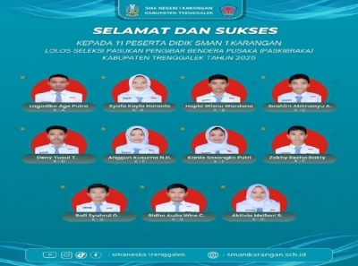 11 SISWA SMANESKA LOLOS SELEKSI PASKIBRAKA KAB.TRENGGALEK