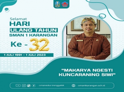SELAMAT ULANG TAHUN KE-32 SMAN 1 KARANGAN TERCINTA (2023)