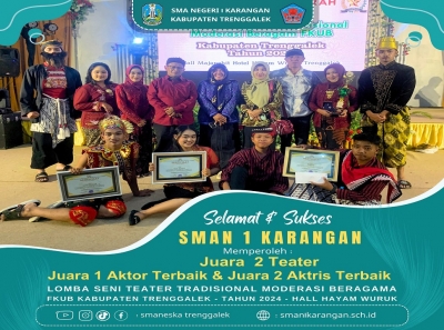 TEATER SMANESKA RAUT 3 JUARA DI LOMBA TEATER FKUB TRENGGALEK