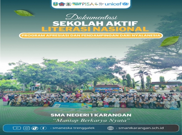 SMAN 1 KARANGAN BAGIKAN BUKU KARYA SISWA DARI NYALANESIA