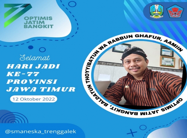 Selamat Hari Jadi Ke-77 Provinsi Jawa Timur, &ldquo;OPTIMIS JATIM BANGKIT&rdquo;