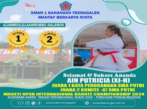 AIN PUTRICIA XI-H JUARA 1 KATA PERORANGAN DAN JUARA 2 KUMITE 47