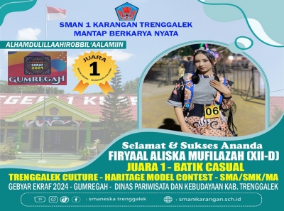 FIRYAAL ALISKA (XII-D) SMANESKA RAIH JUARA 1 BATIK CASUAL 2024