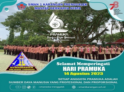 SMAN 1 KARANGAN MENGUCAPKAN SELAMAT HARI PRAMUKA KE 62