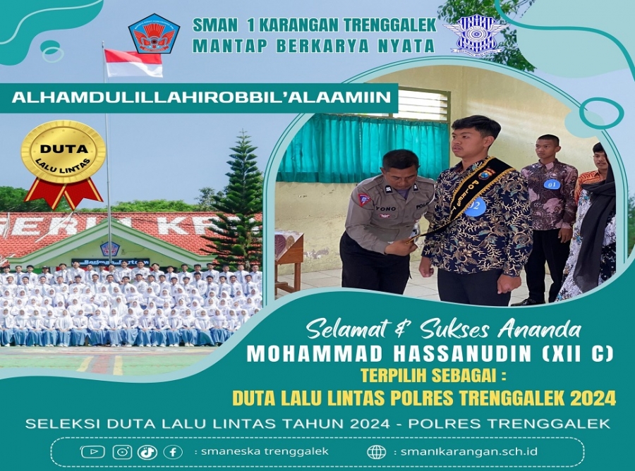 HASSANUDIN XII C MENJADI DUTA LANTAS POLRES TRENGGALEK 2024