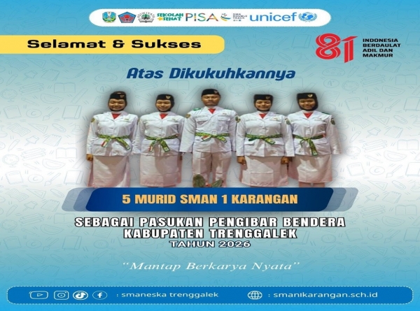 5 MURID SMANESKA DIKUKUHKAN SEBAGAI PASKIBRAKA 2026