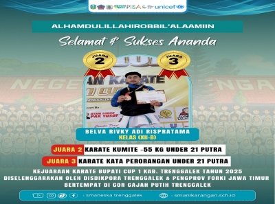 SMAN 1 KARANGAN TOREHKAN JUARA DI EVENT KARATE BUPATI CUP 2025