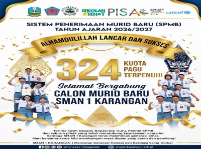 SPMB 2026 SMAN 1 KARANGAN SUKSES! KUOTA PAGU TERPENUHI