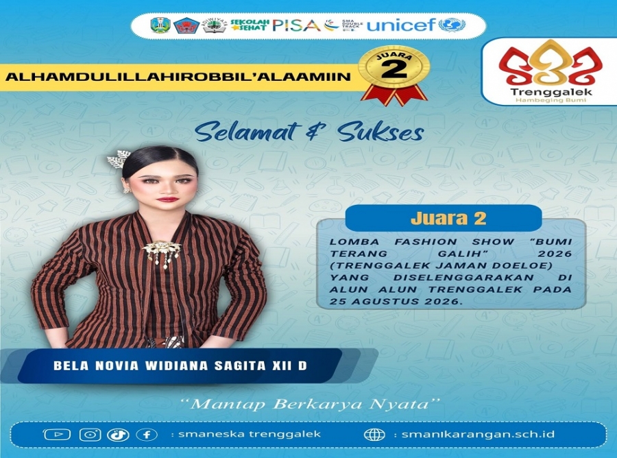 BELA NOVIA  (XII D) SMANESKA RAIH JUARA 2 FASHION SHOW
