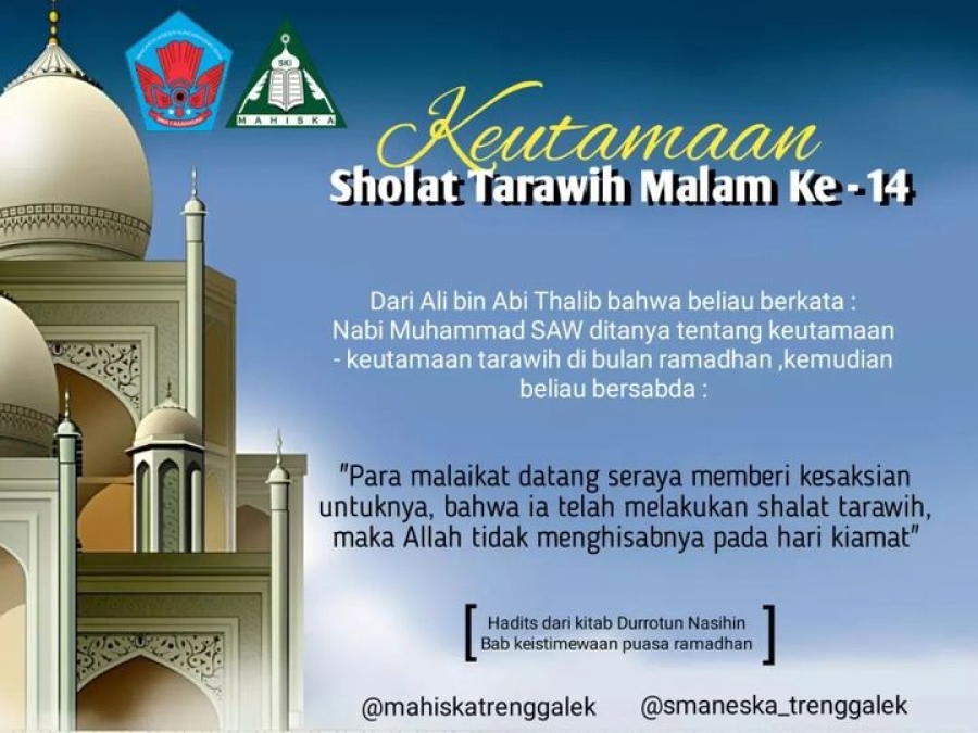 Keutamaan sholat tarawih malam 14 ramadhan