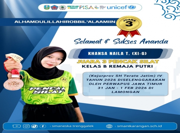 KHANSA NAILA T. RAIH JUARA 3 PENCAK SILAT KELAS B REMAJA