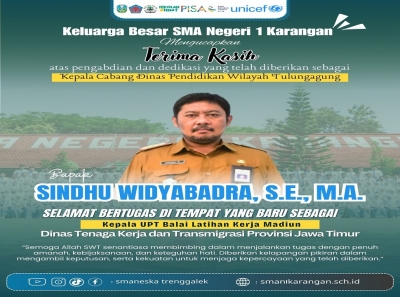 BAPAK SINDHU KACABDIN TULUNGAGUNG KINI PINDAH TUGAS