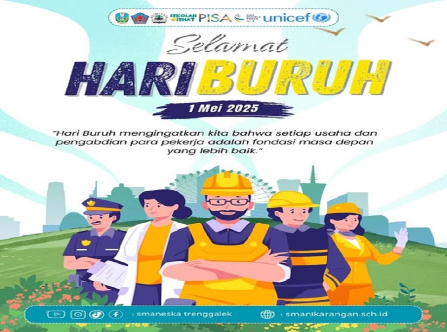 SMAN 1 KARANGAN MENGUCAPKAN SELAMAT HARI BURUH 1 MEI 2025