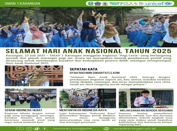 SMAN 1 KARANGAN GELAR PAGI CERIA MERIAH PERINGATI HAN TAHUN 2025