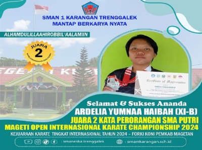 ARDELIA Y.H. XI-B SMANESKA RAIH JUARA 2 KATA PERORANGAN SMA