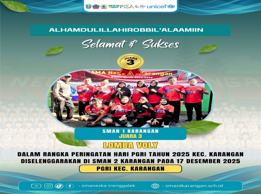 SMAN 1 KARANGAN RAIH JUARA 3 LOMBA VOLI HARI PGRI 2025