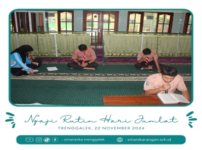 PELAKSANAAN NGAJI RUTIN DAN DOA BERSAMA DI SMAN 1 KARANGAN