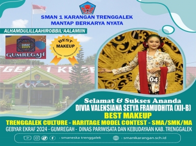 DIVIA VALENSIANA  (XII-B) SMAN 1 KARANGAN RAIH BEST MAKEUP