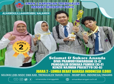 SMAN 1 KARANGAN RAIH JUARA 2 LOMBA DEBAT BAHASA INDONESIA